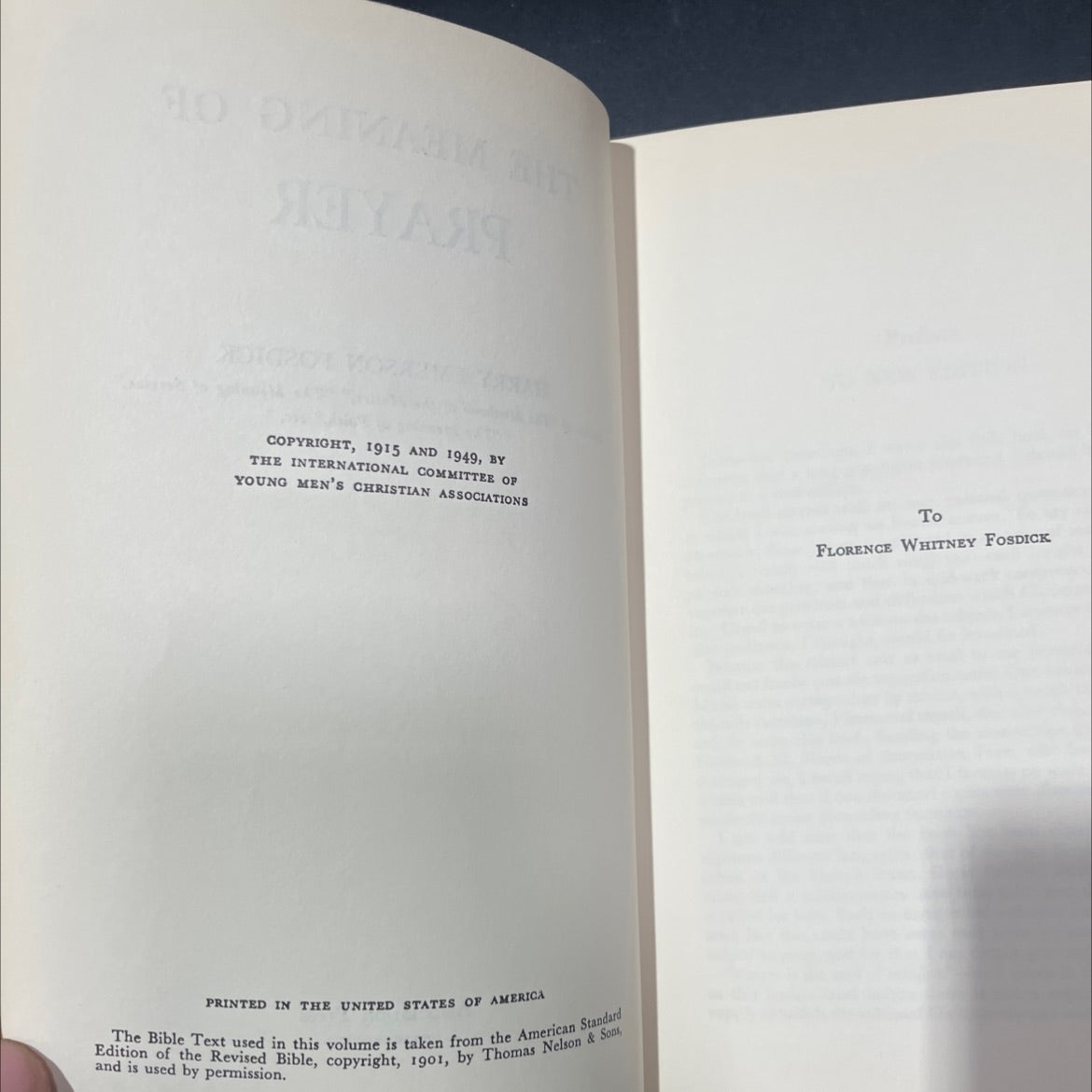 the meaning of prayer book, by harry emerson fosdick, 1949 Hardcover image 3
