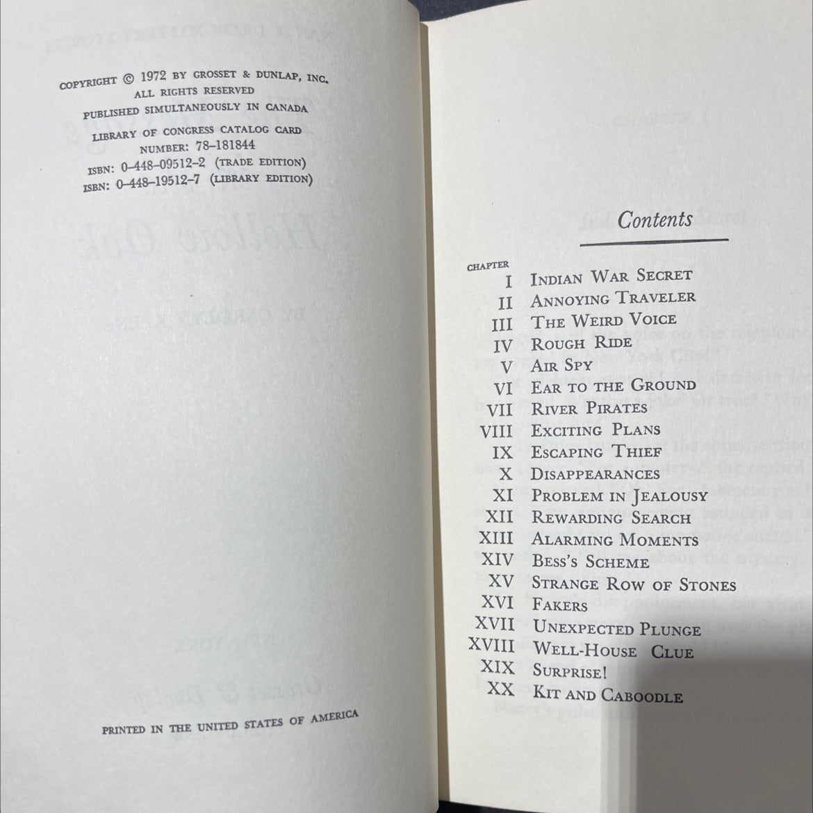 the message in the hollow oak book, by carolyn keene, 1972 Hardcover image 3