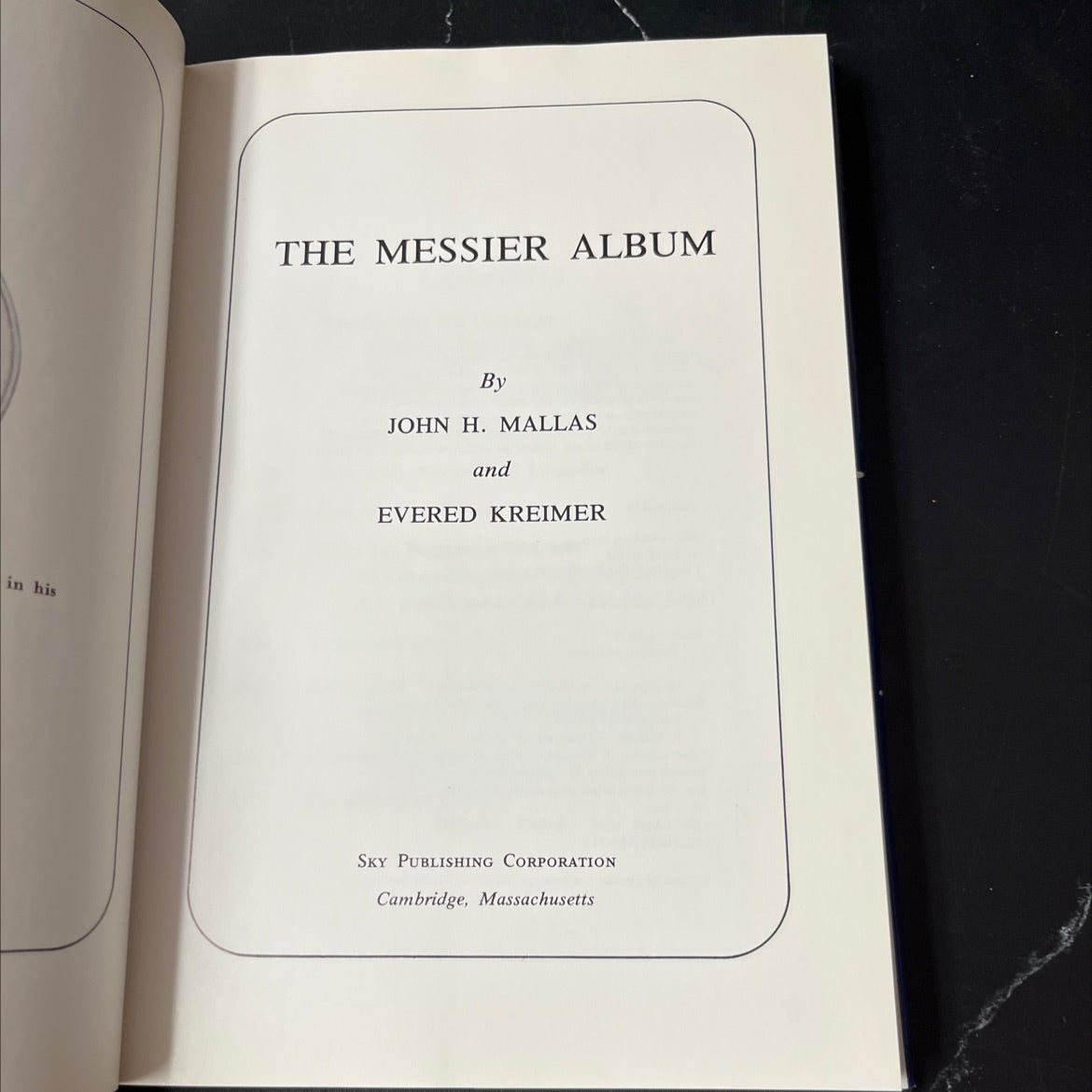 the messier album book, by john h. mallas and evered kreimer, 1978 Hardcover image 2