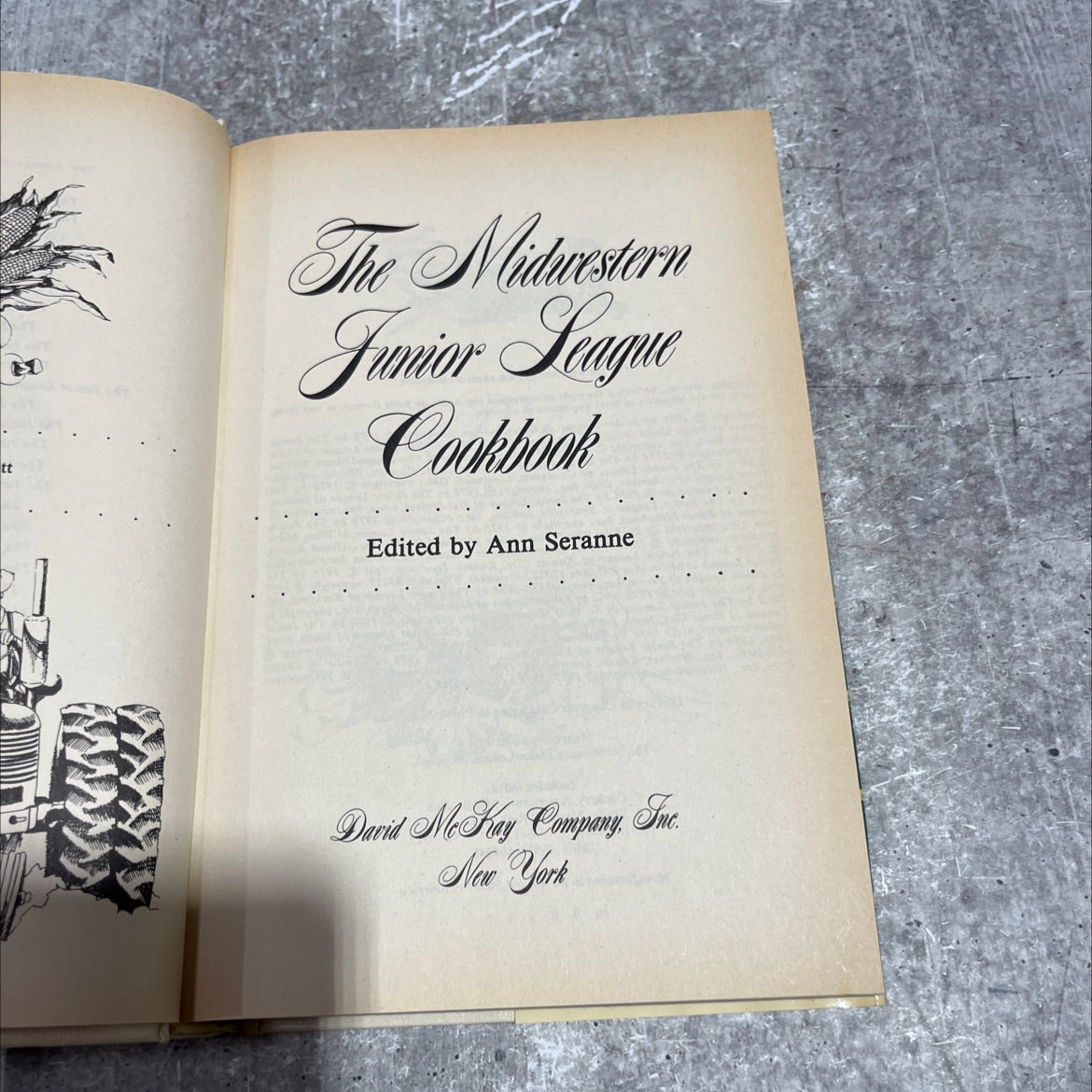 the midwestern junior league cookbook book, by ann seranne, 1978 Hardcover image 2