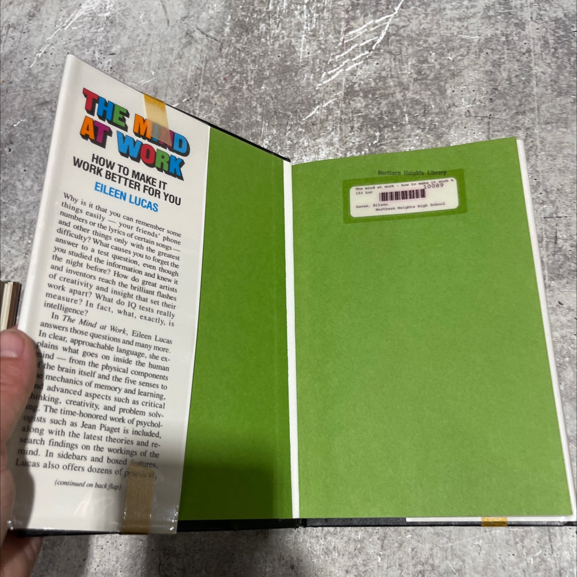 the mind at work how to make it work better for you book, by Eileen Lucas, 1993 Hardcover image 4