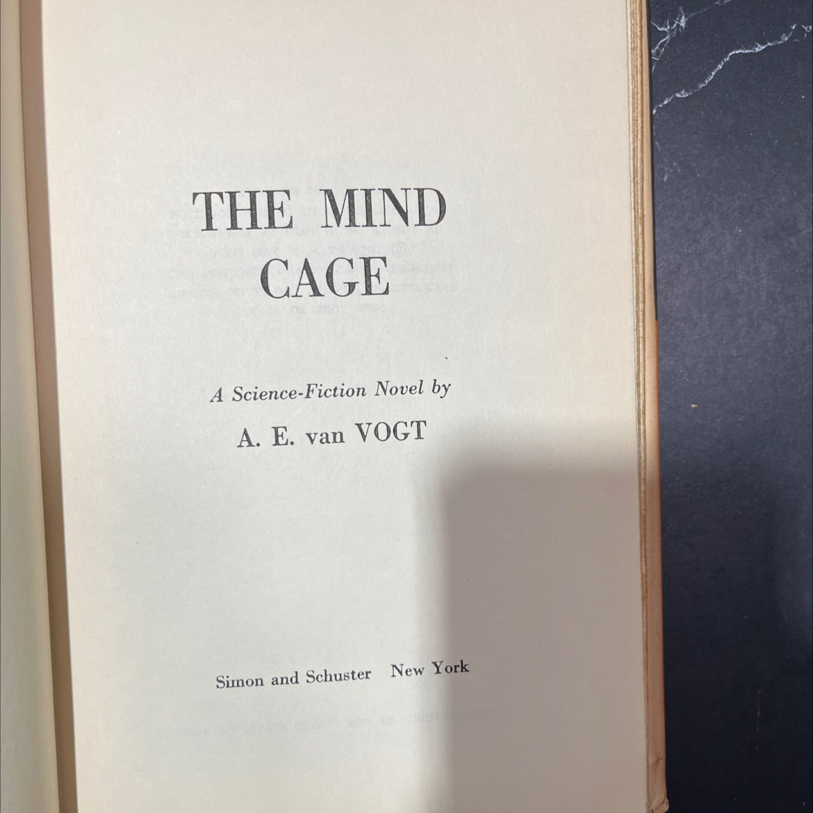 the mind cage book, by a. e. van vogt, 1957 Hardcover image 2
