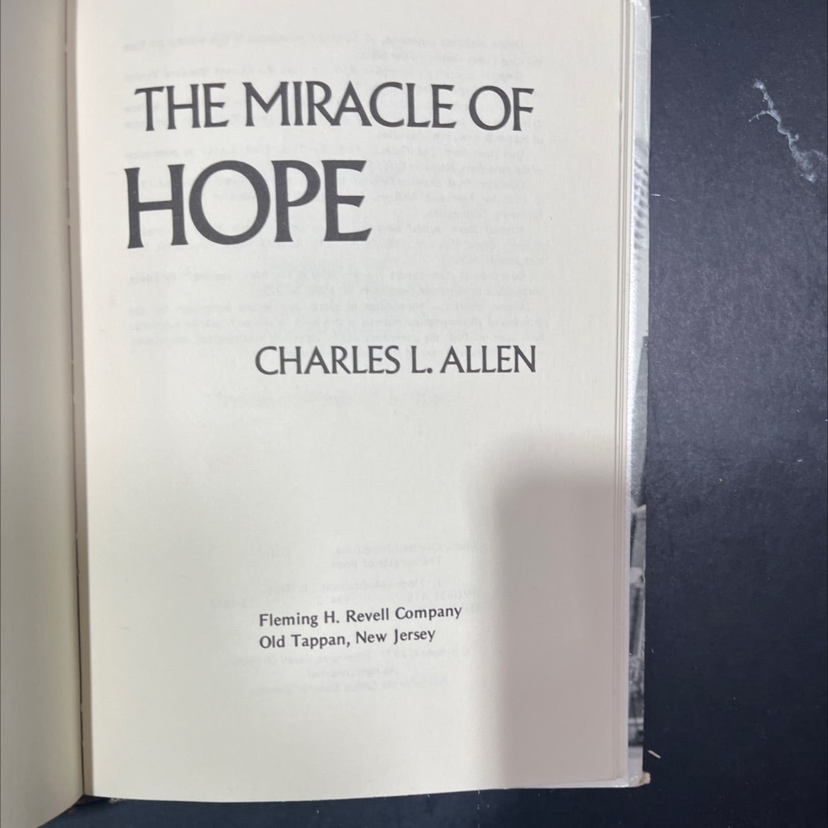 the miracle of hope book, by charles l. allen, 1973 Hardcover image 2