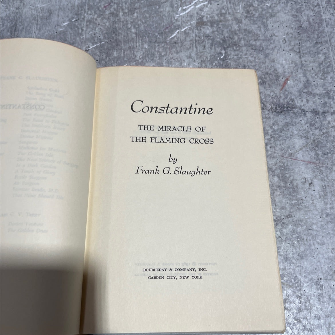 the miracle of the flaming cross book, by Frank G. Slaughter, 1965 Hardcover image 2