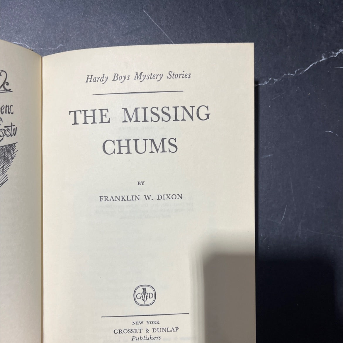 the missing chums book, by franklin w. dixon, 1962 Hardcover image 2