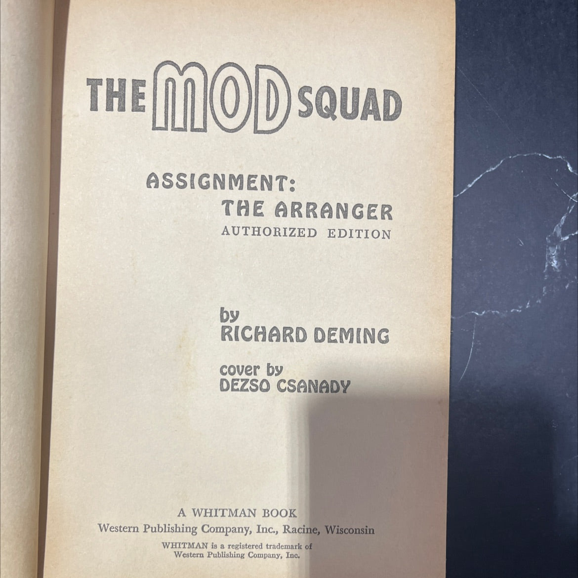 the mod squad assignment: the arranger authorized edition book, by richard deming, 1969 Hardcover image 2