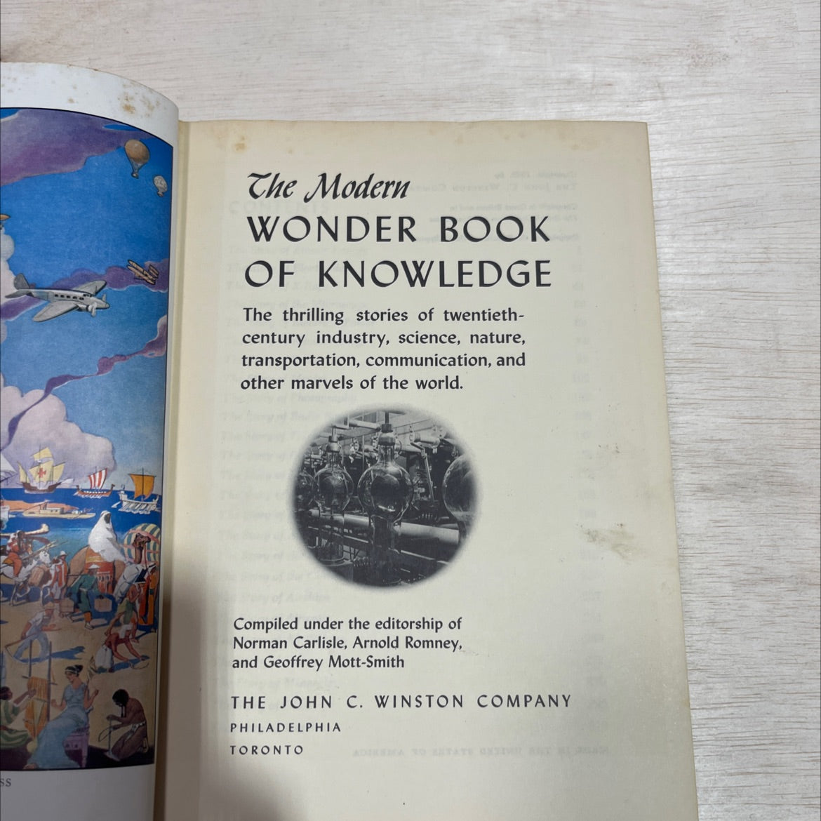 the modern wonder book of knowledge book, by norman carlisle, arnold romney, geoffrey mott-smith, 1949 Hardcover image 2