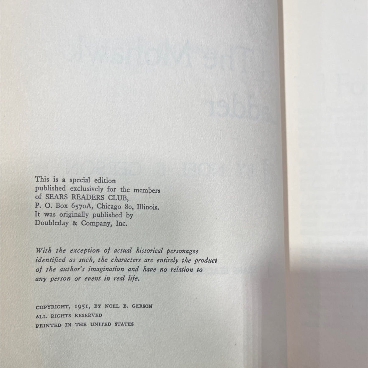 the mohawk ladder book, by noel b. gerson, 1951 Hardcover image 3