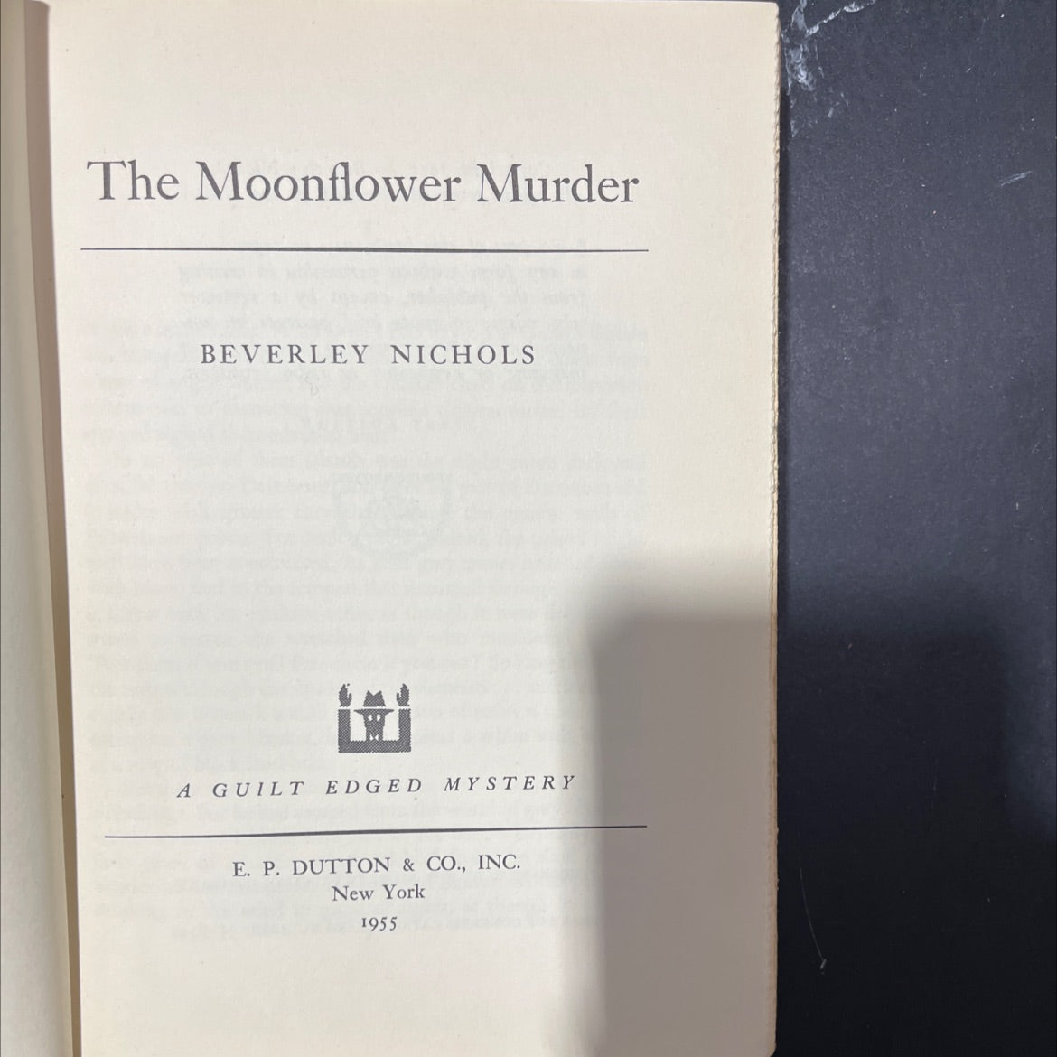 the moonflower murder book, by beverley nichols, 1955 Hardcover image 2