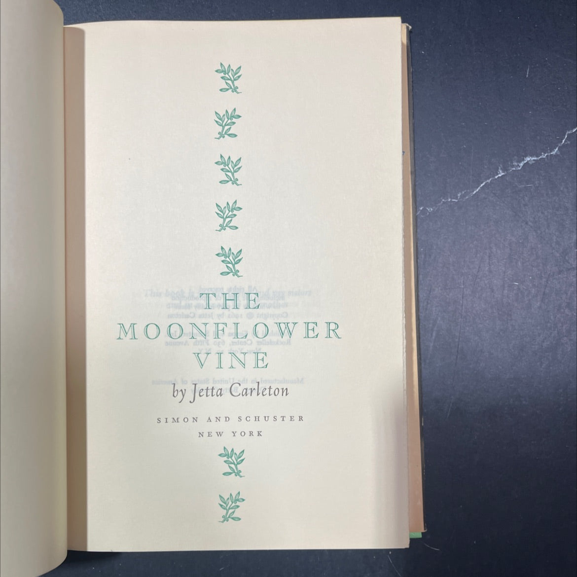 the moonflower book, by Jetta Carleton, 1962 Hardcover image 2