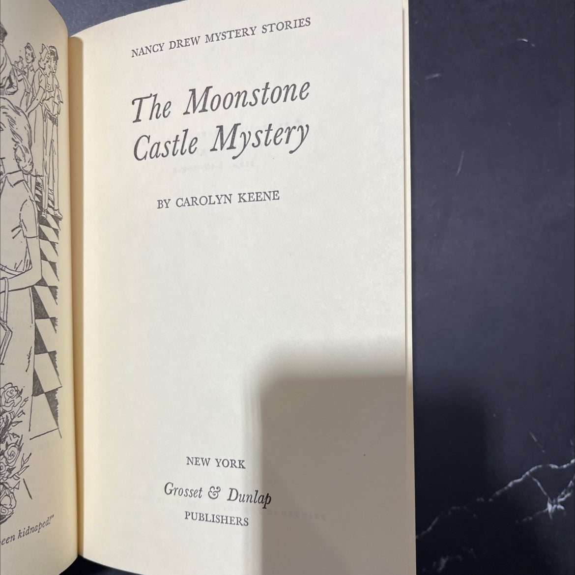 the moonstone castle mystery book, by carolyn keene, 1968 Hardcover image 2