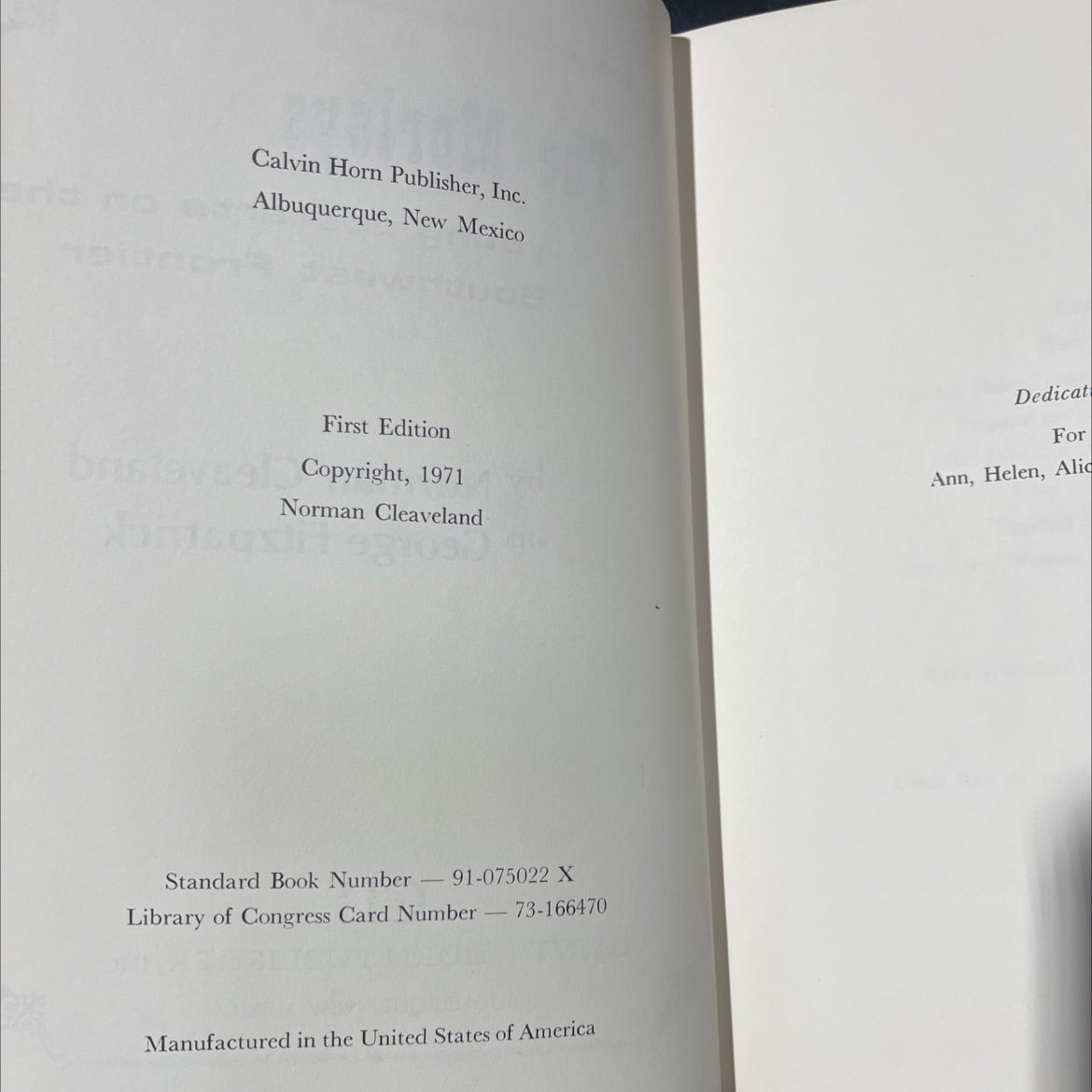 the morleys -young upstarts on the southwest frontier book, by norman cleaveland with george fitzpatrick, 1971 Hardcover image 3