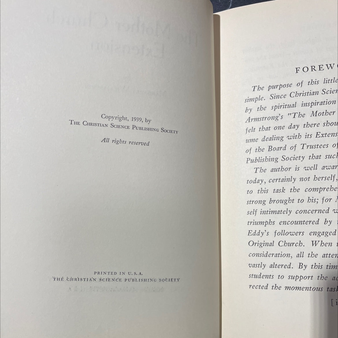 the mother church extension book, by margaret williamson, 1939 Hardcover image 3