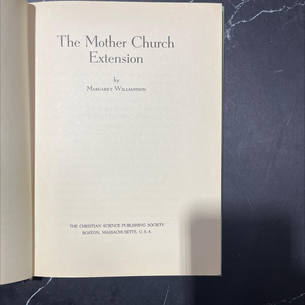 the mother church extension book, by margaret williamson, 1939 Hardcover image 2