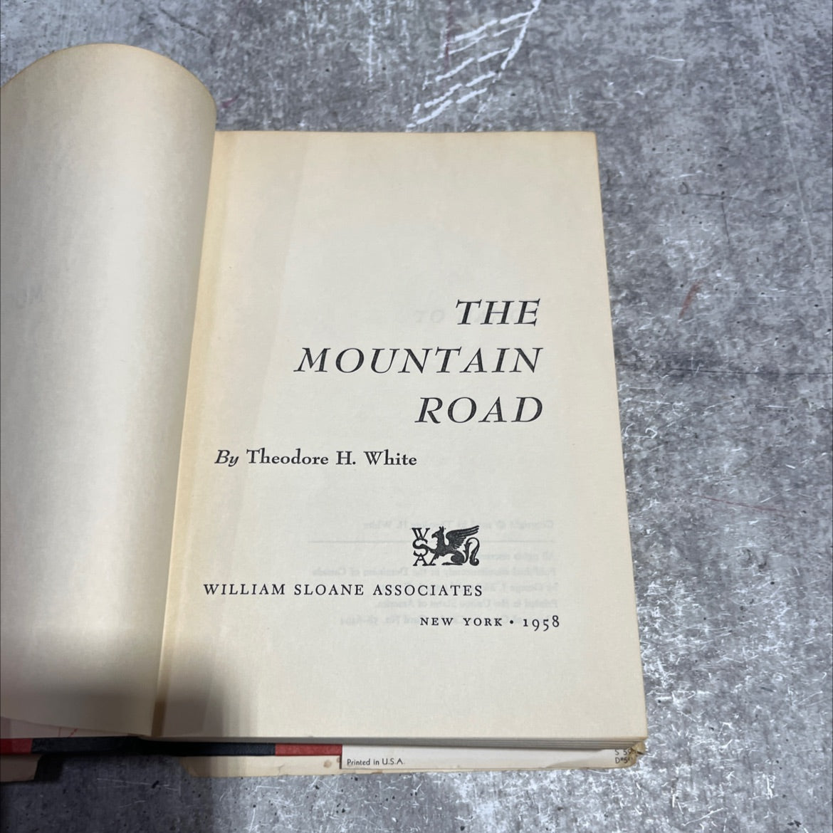 the mountain book, by Theodore H. White, 1958 Hardcover image 2