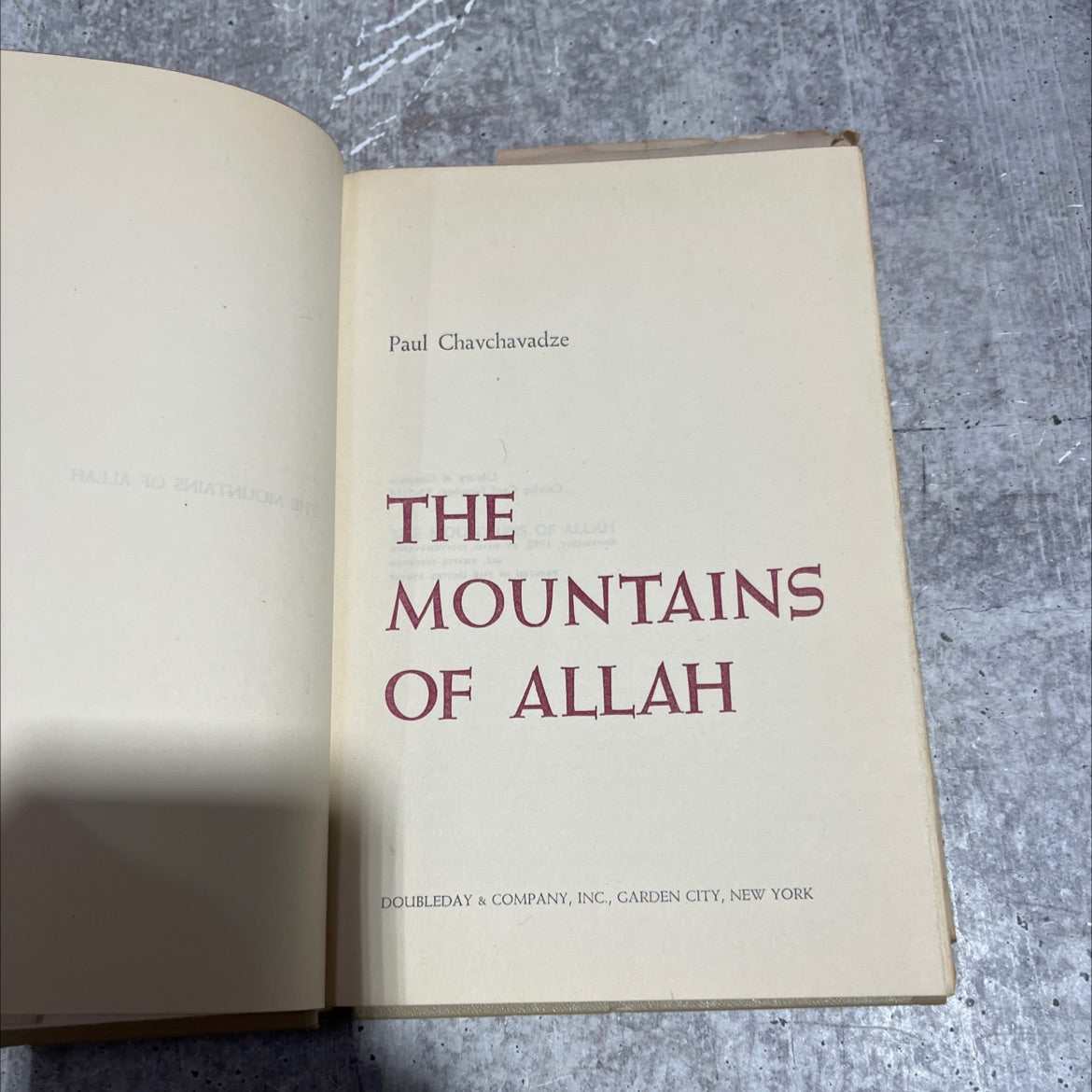 the mountains of allah book, by paul chavchavadze, 1952 Hardcover image 2