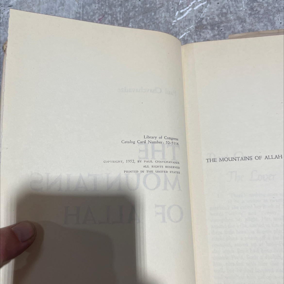 the mountains of allah book, by paul chavchavadze, 1952 Hardcover image 3