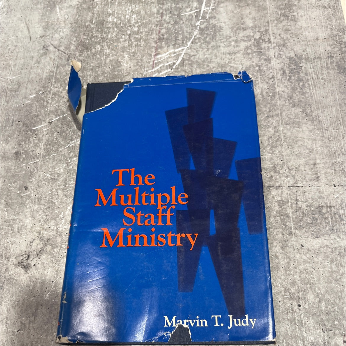 the multiple staff ministry book, by marvin t. judy, 1969 Hardcover image 1