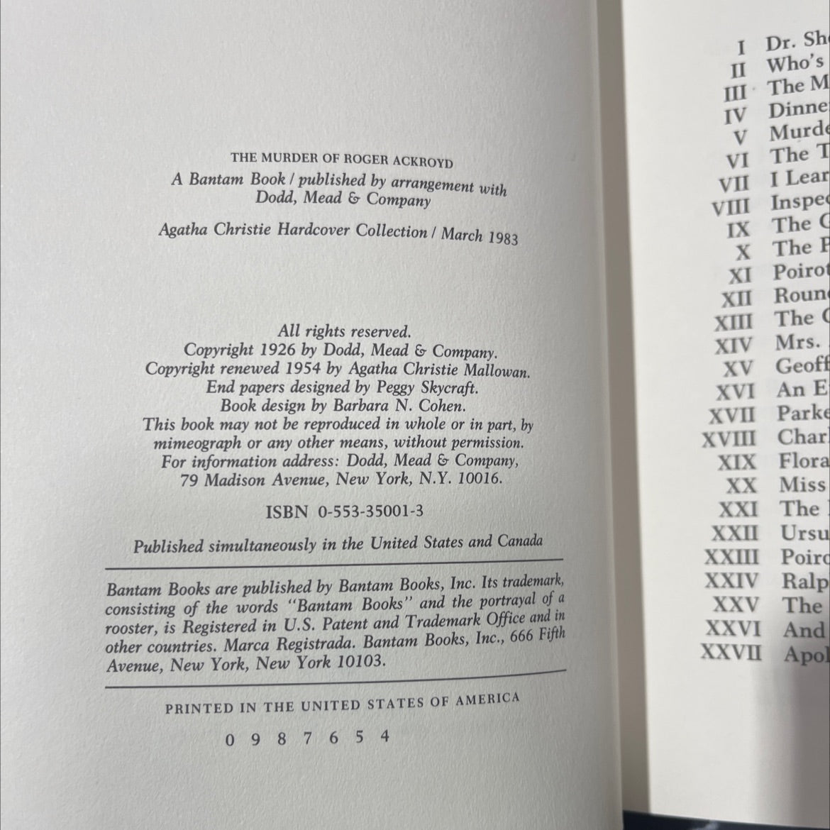 the murder of roger ackroyd book, by agatha christie, 1983 Leather image 3