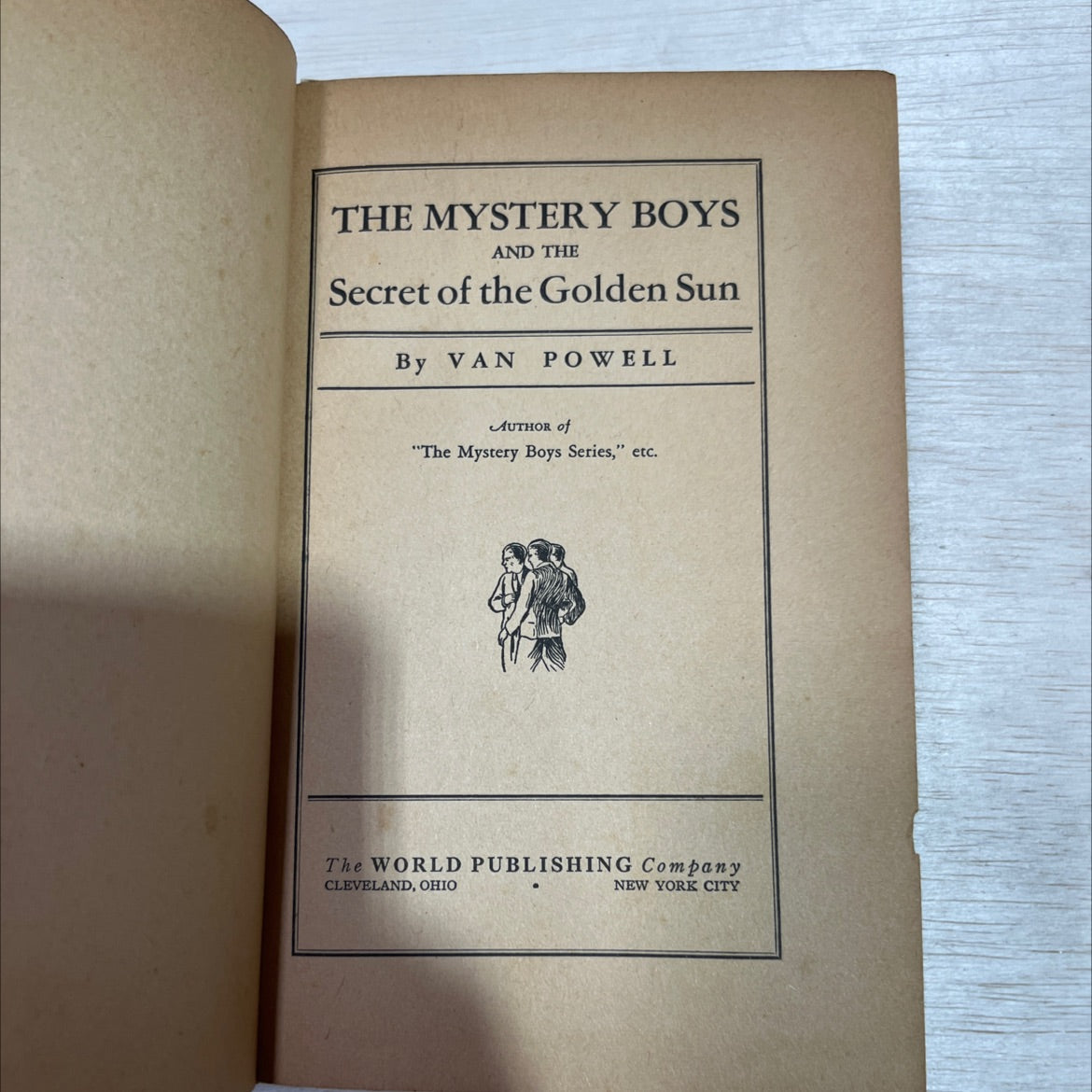 the mystery boys and the secret of the golden sun book, by van powell, 1931 Hardcover image 2