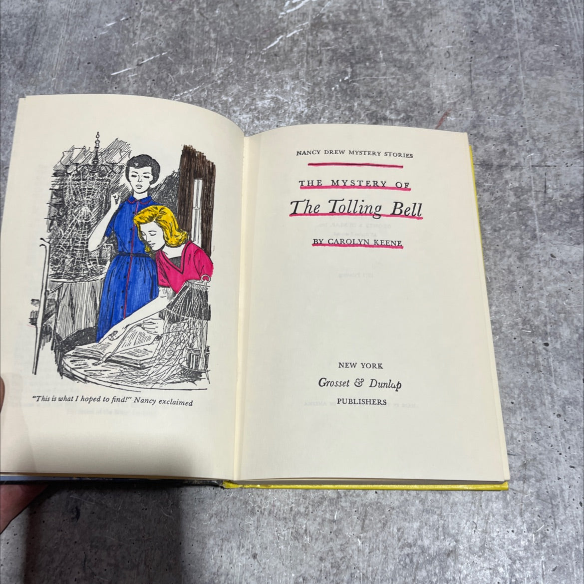 the mystery of the tolling bell book, by carolyn keene, 1971 Hardcover image 2