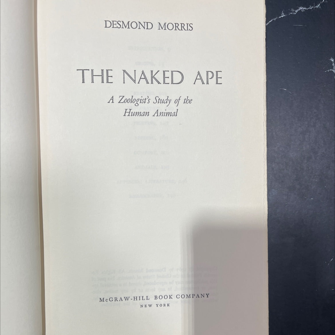 the naked ape a zoologist's study of the human animal book, by desmond morris, 1967 Hardcover image 2