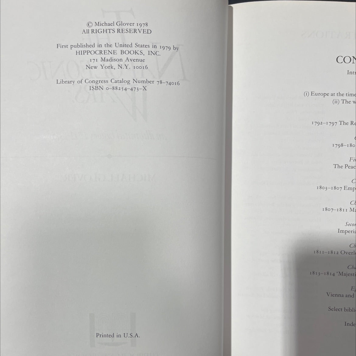 the napoleonic wars: an illustrated history 1792-1815 book, by michael glover, 1978 Hardcover image 3