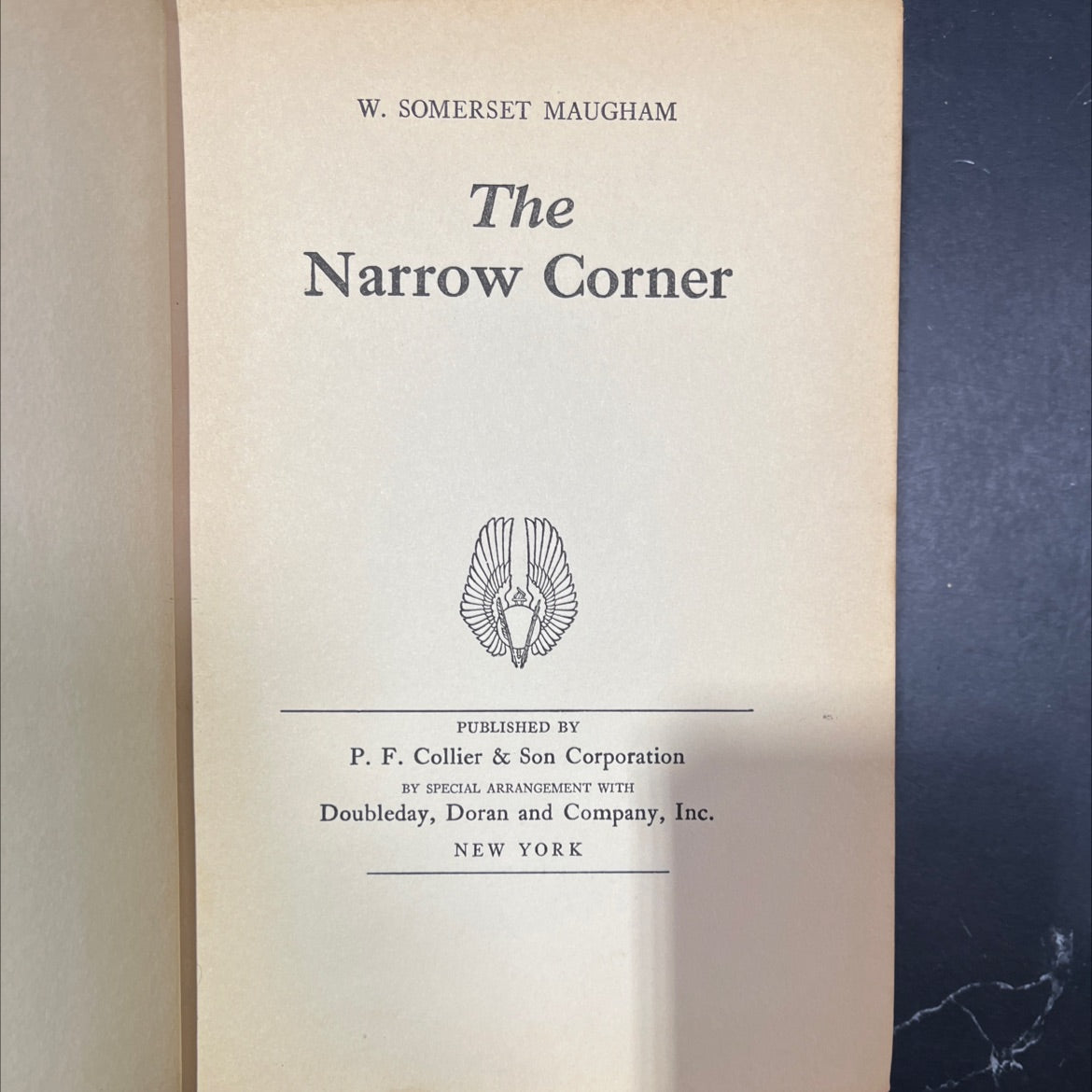 the narrow corner book, by w. somerset maugham, 1932 Hardcover image 2
