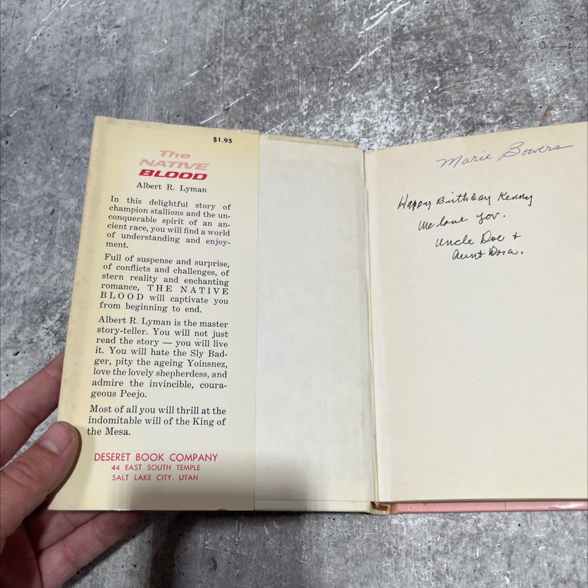 the native blood book, by albert r. lyman, 1964 Hardcover image 4