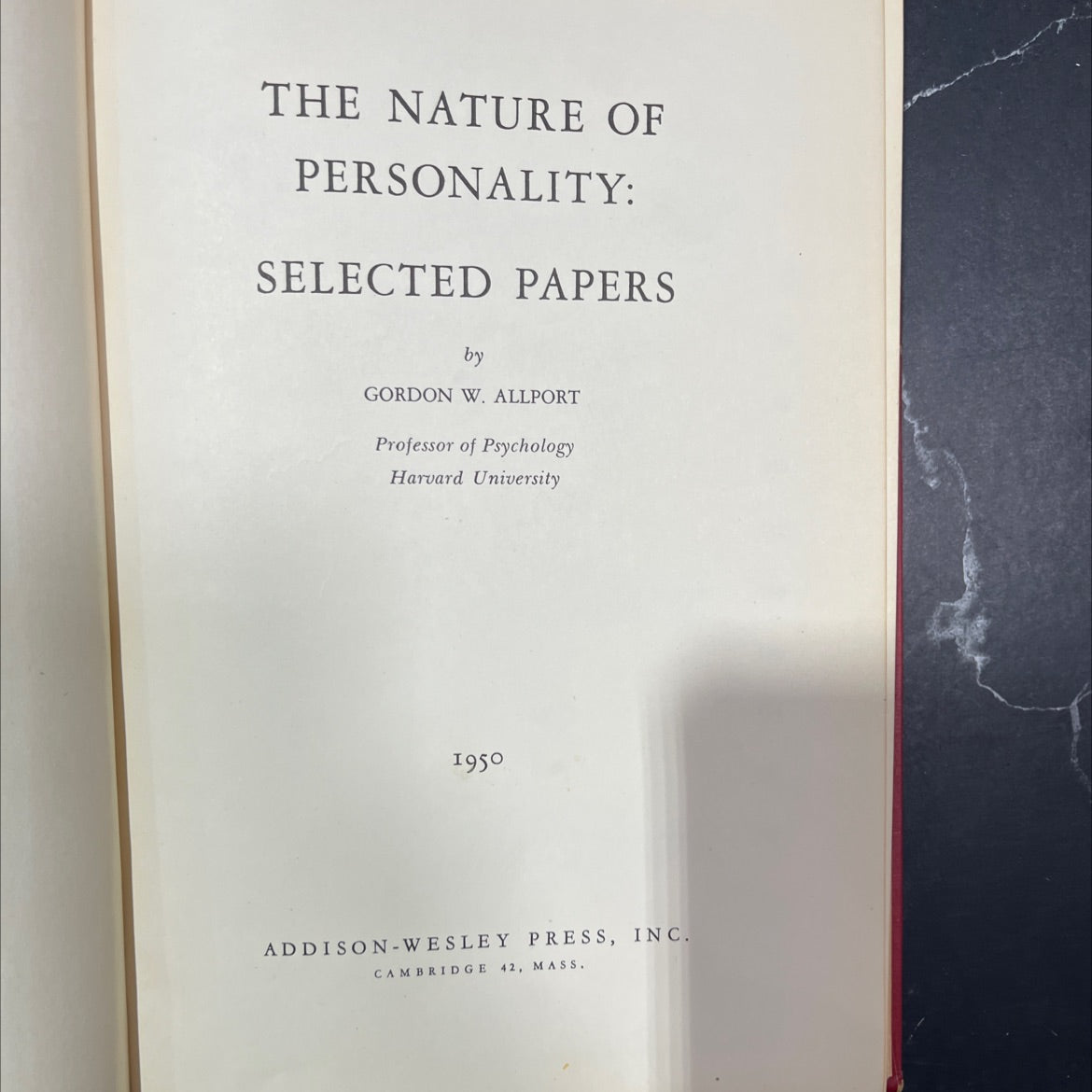 the nature of personality: selected papers book, by gordon w. allport, 1950 Hardcover image 3