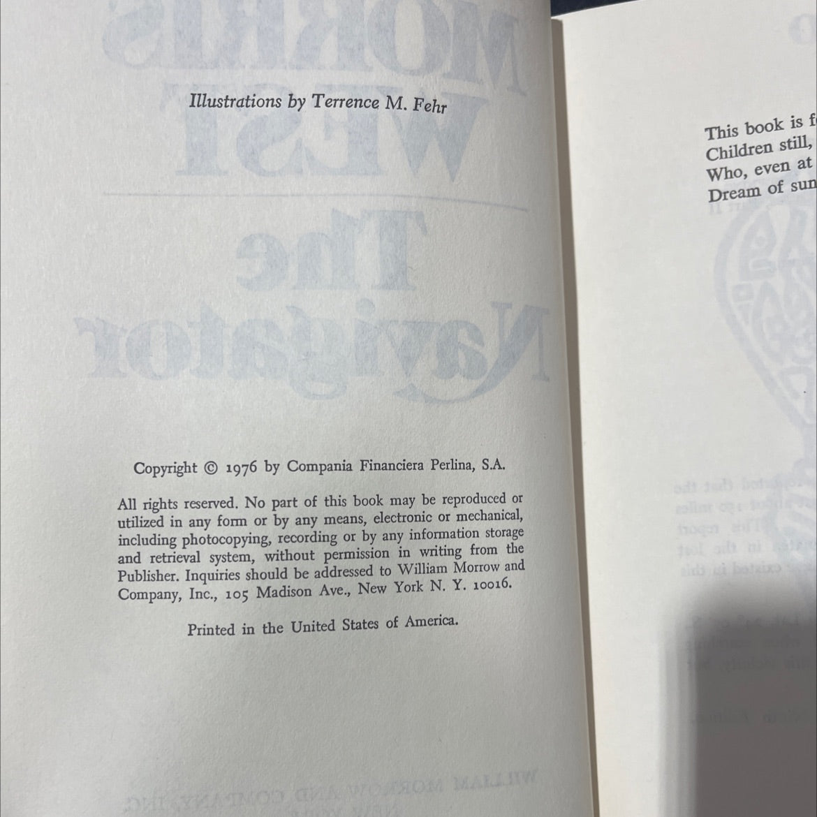 the navigator book, by morris west, 1976 Hardcover image 3