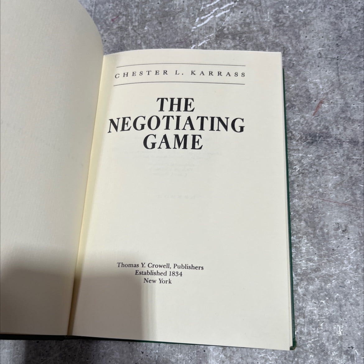 the negotiating game book, by chester l. karrass, 1970 Hardcover image 2