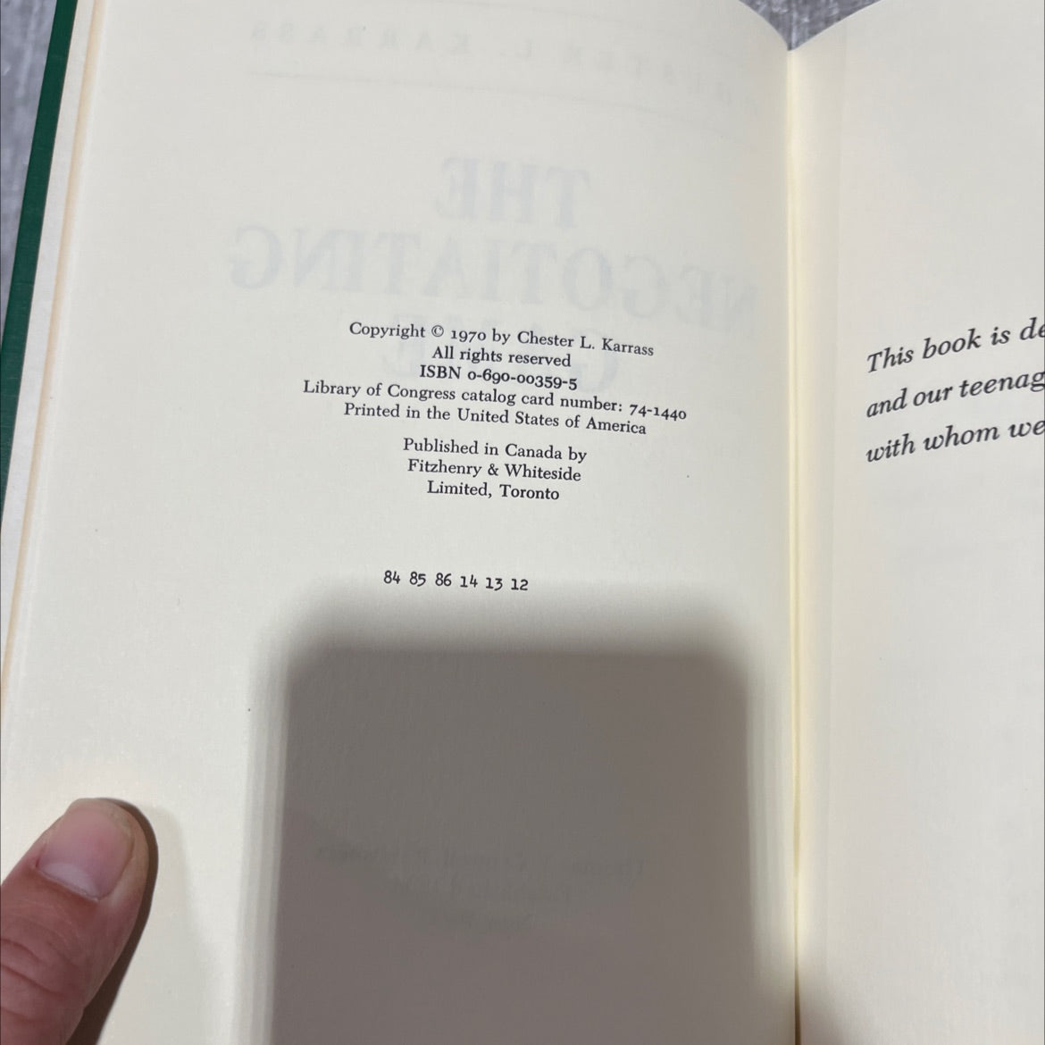 the negotiating game book, by chester l. karrass, 1970 Hardcover image 3