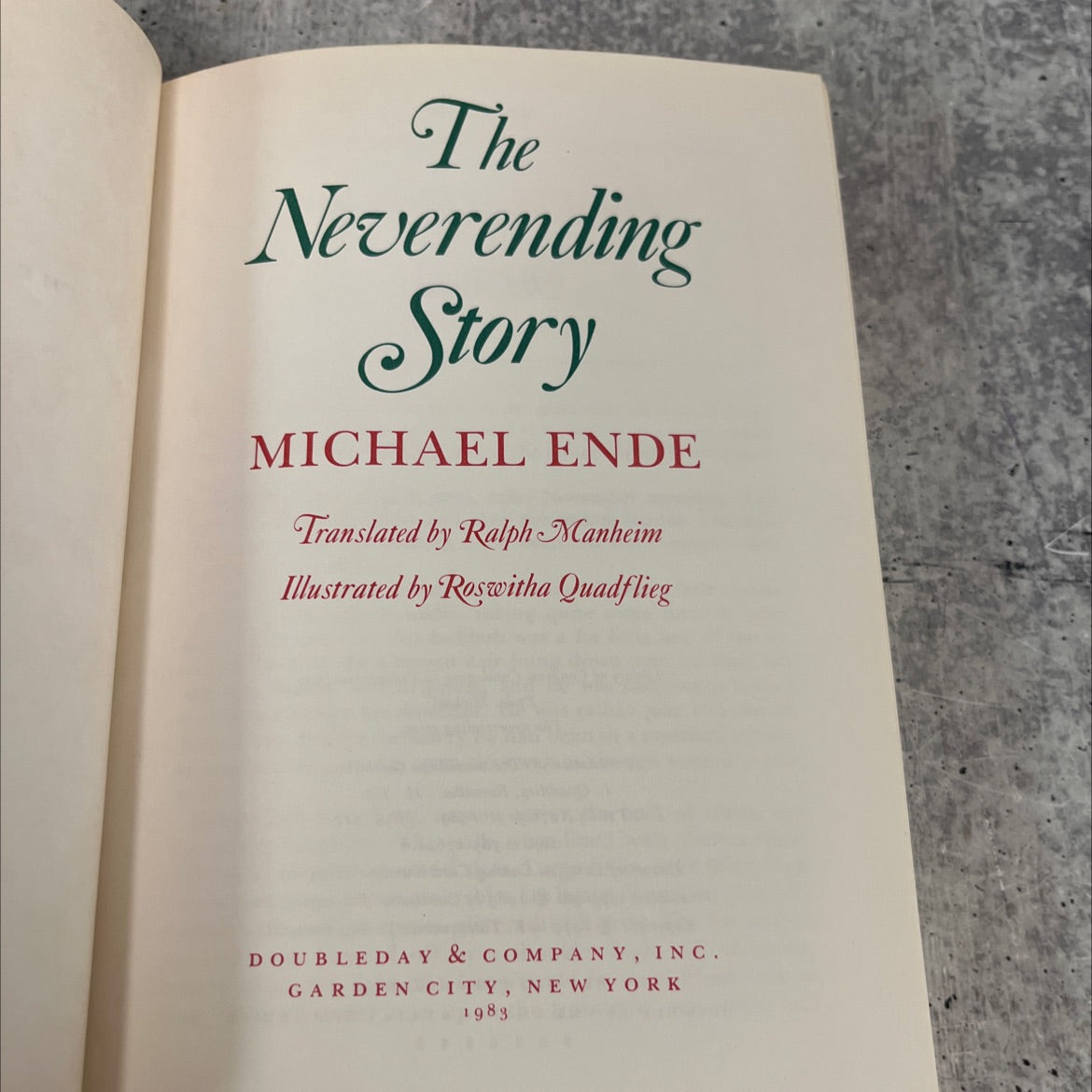 the neverending story book, by michael ende, 1983 Hardcover, First Edition, Vintage image 2