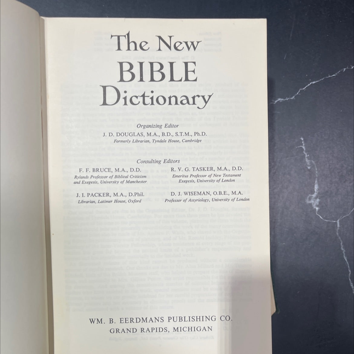 the new bible dictionary book, by j. d. douglas, 1970 Hardcover image 2