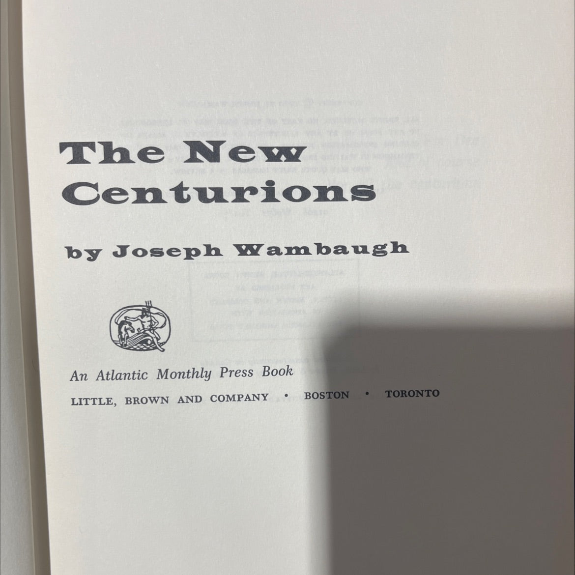 the new centurions book, by joseph wambaugh, 1970 Hardcover image 2