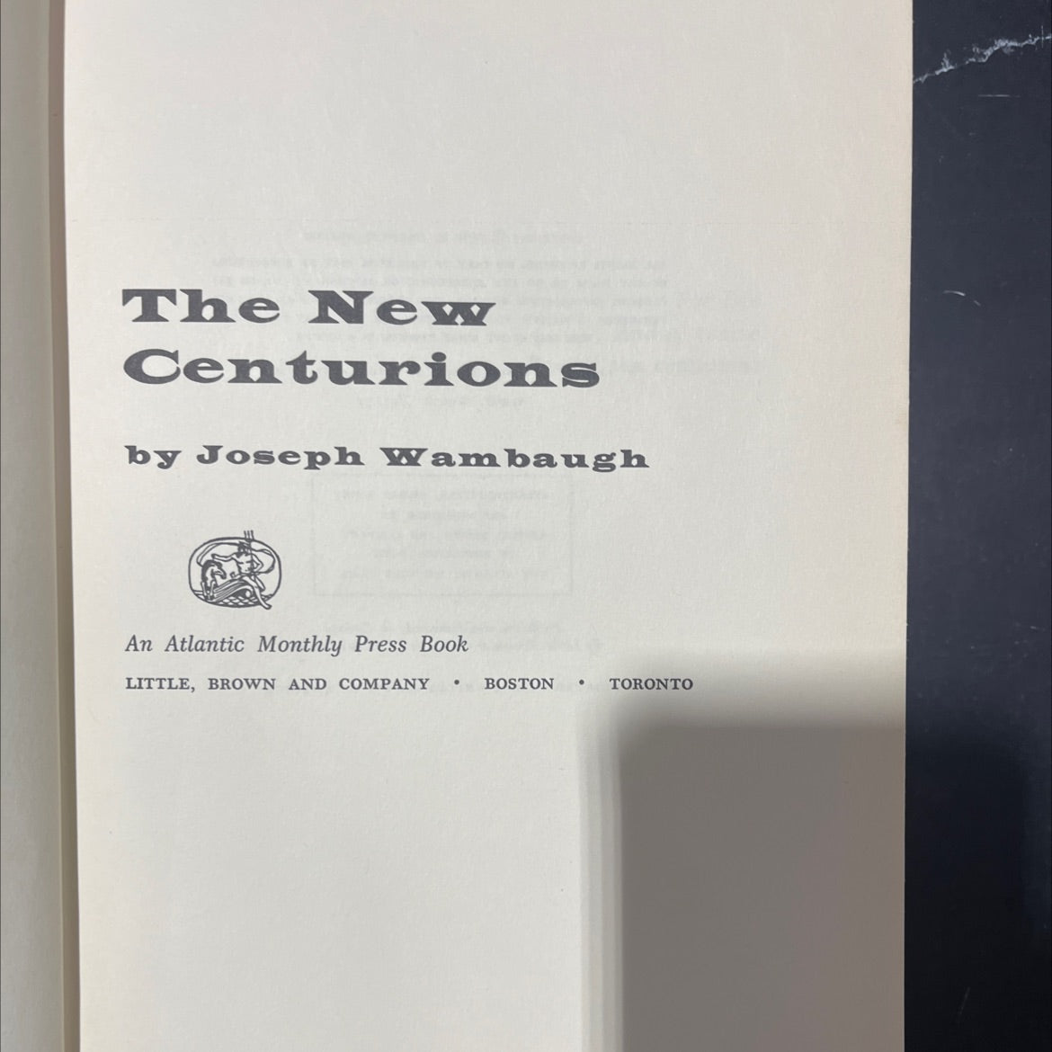 the new centurions book, by joseph wambaugh, 1970 Hardcover image 2