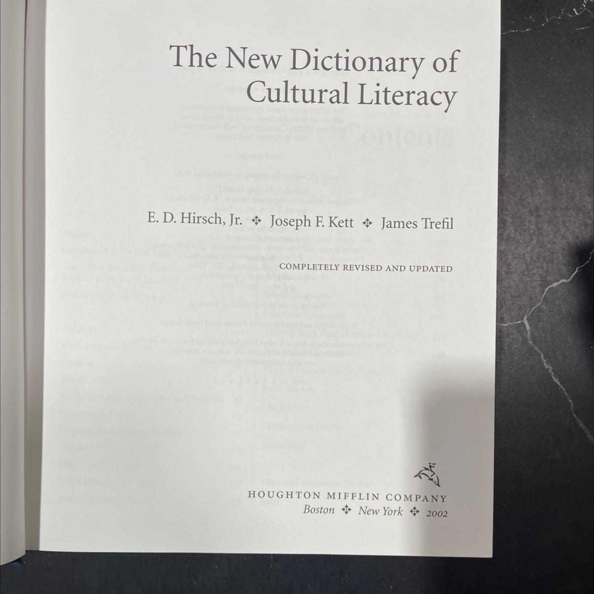the new dictionary of cultural literacy book, by e. d. hirsch, jr., joseph f. kett, james trefil, 2002 Hardcover image 2