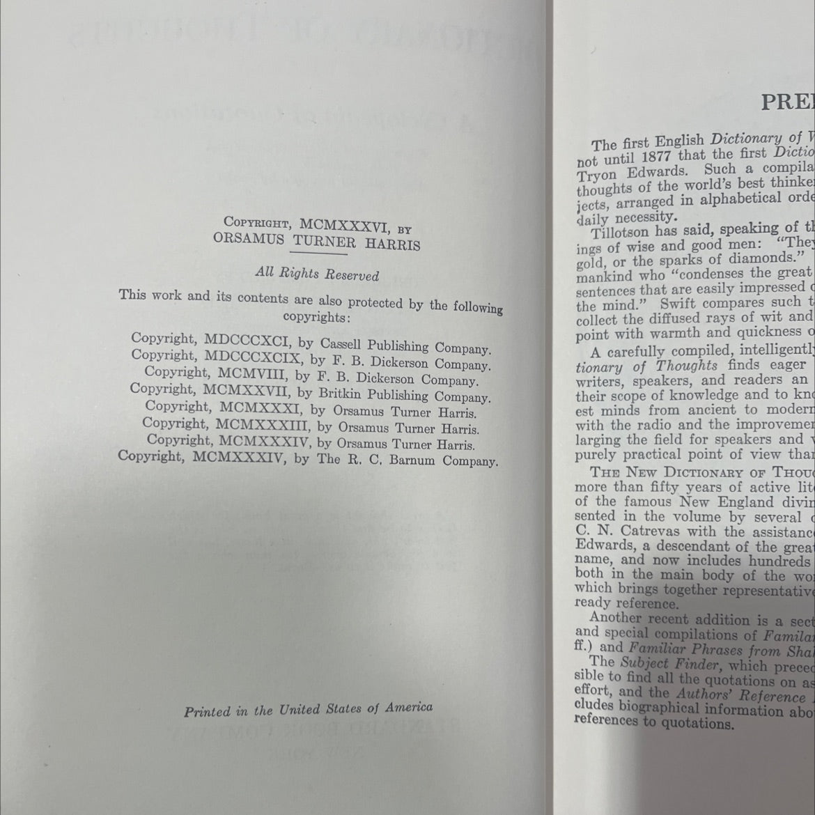 the new dictionary of thoughts book, by tryon edwards, c. n. catrevas, jonathan edwards, 1955 Hardcover, Vintage image 3