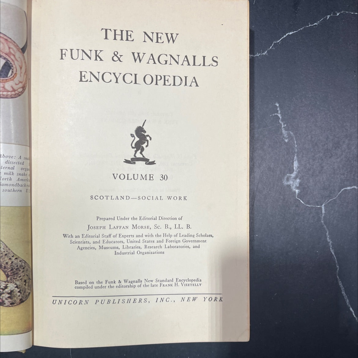 the new funk & wagnalls encyclopedia volume 30 scotland-social work book, by joseph laffan morse, 1952 Hardcover image 2