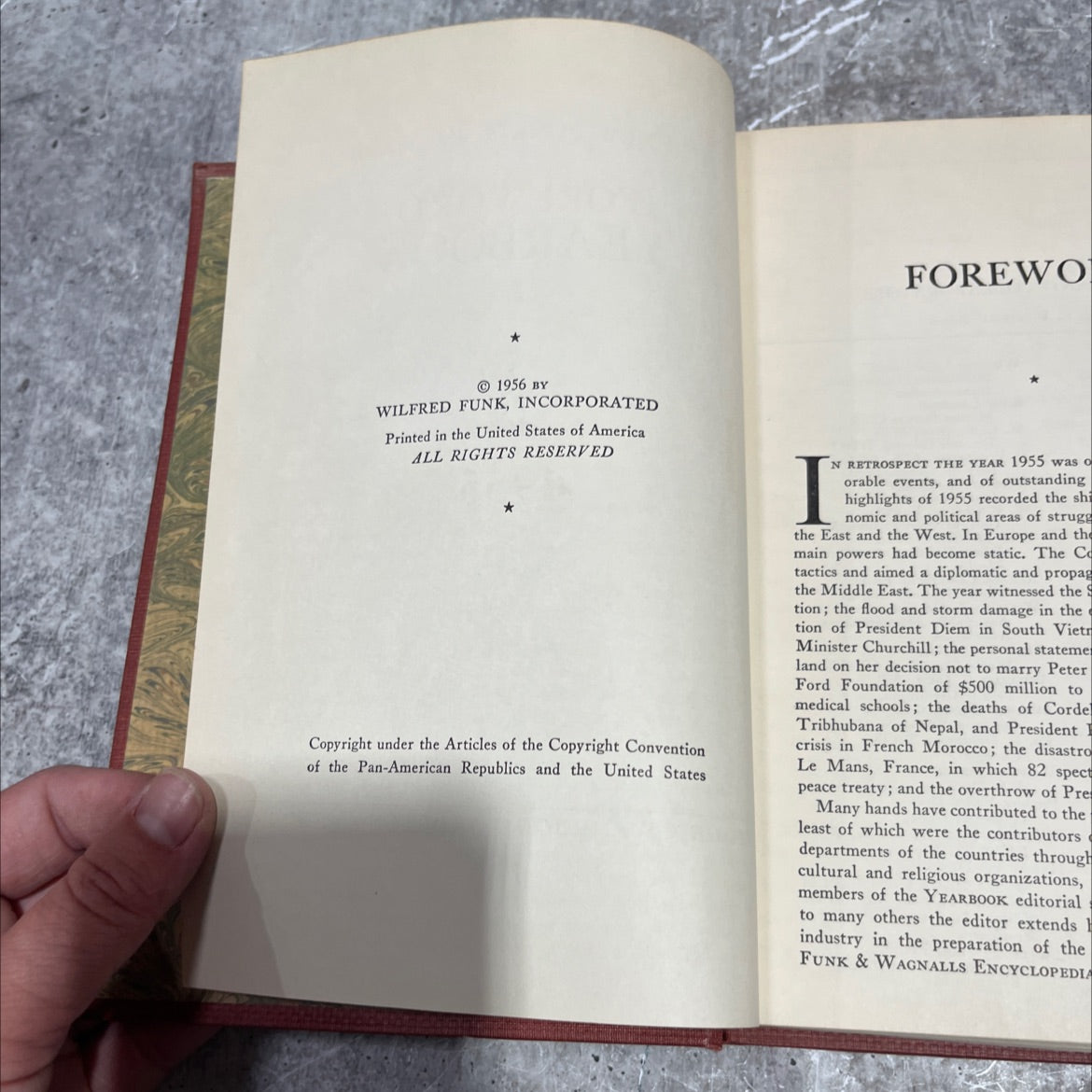 the new funk & wagnalls encyclopedia yearbook book, by Wilfred Funk, Incorporated, 1956 Hardcover image 3