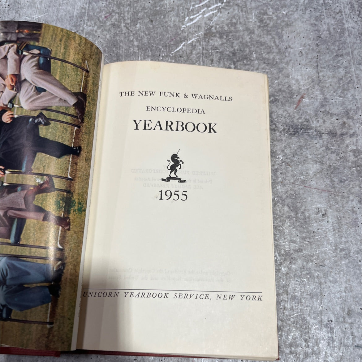 the new funk & wagnalls encyclopedia yearbook book, by Wilfred Funk, Incorporated, 1956 Hardcover image 2
