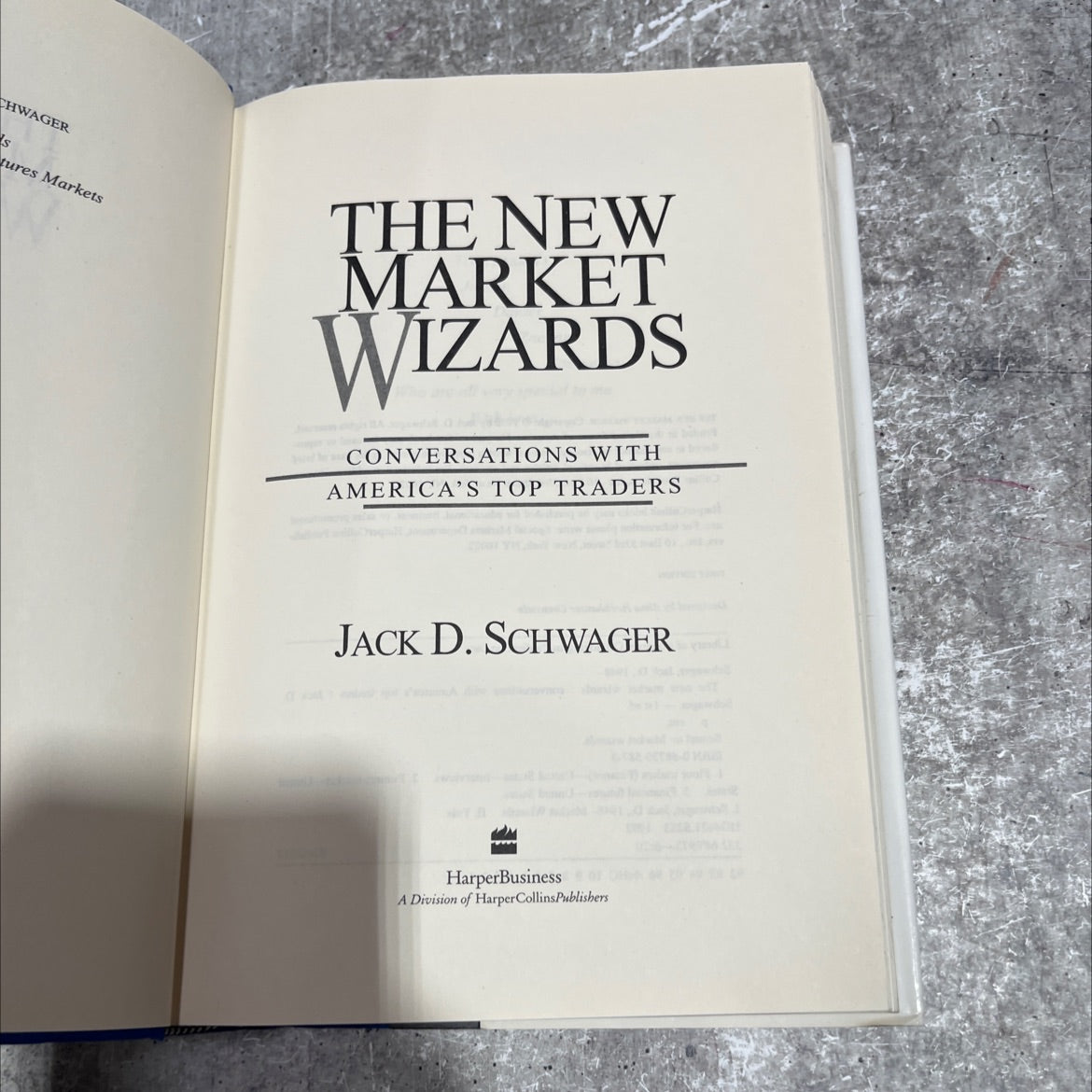 the new market wizards conversations with america's top traders book, by jack d. schwager, 1992 Hardcover image 2