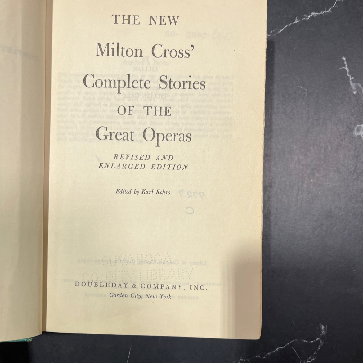 the new milton cross' mali ili complete stories of the great operas revised and enlarged edition book, by Karl Kohrs, image 2