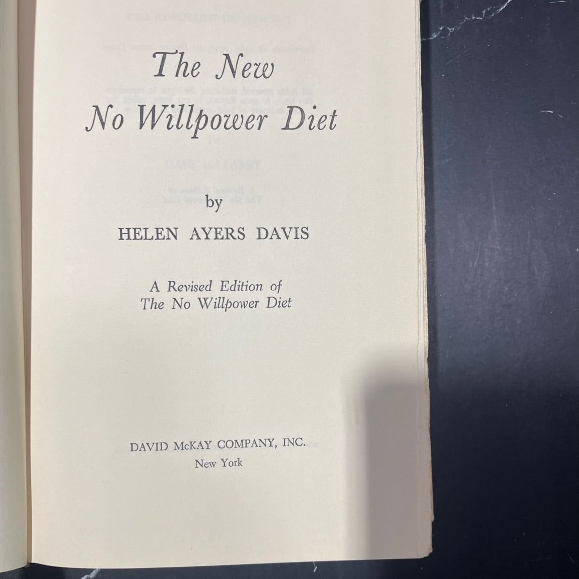 the new no willpower diet book, by helen ayers davis, 1970 Hardcover image 2