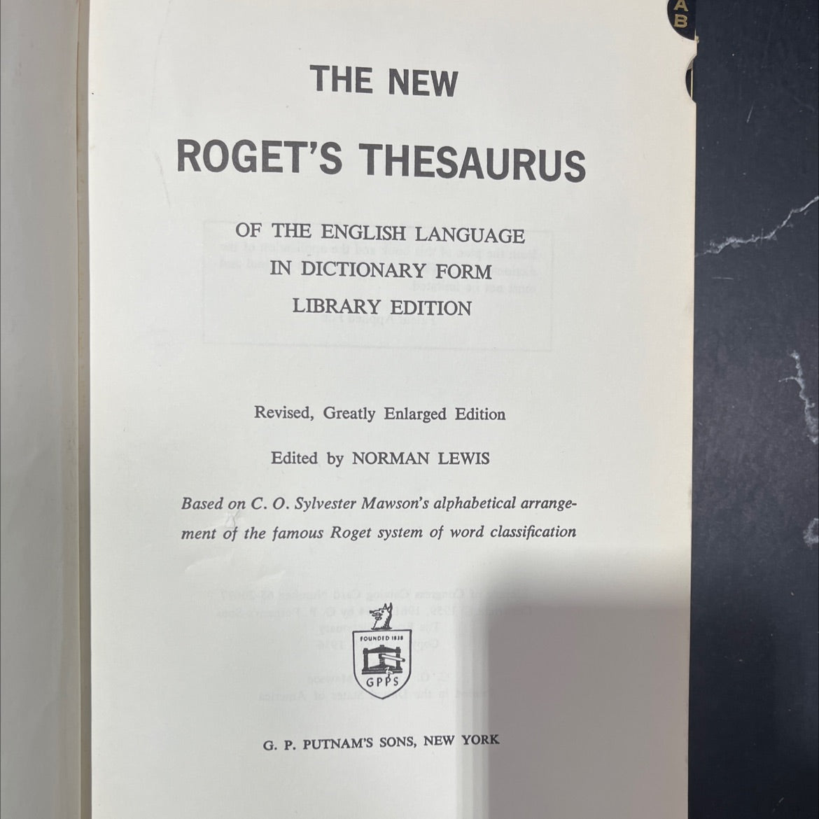 the new roget's thesaurus of the english language in dictionary form book, by norman lewis, 1964 Hardcover image 2