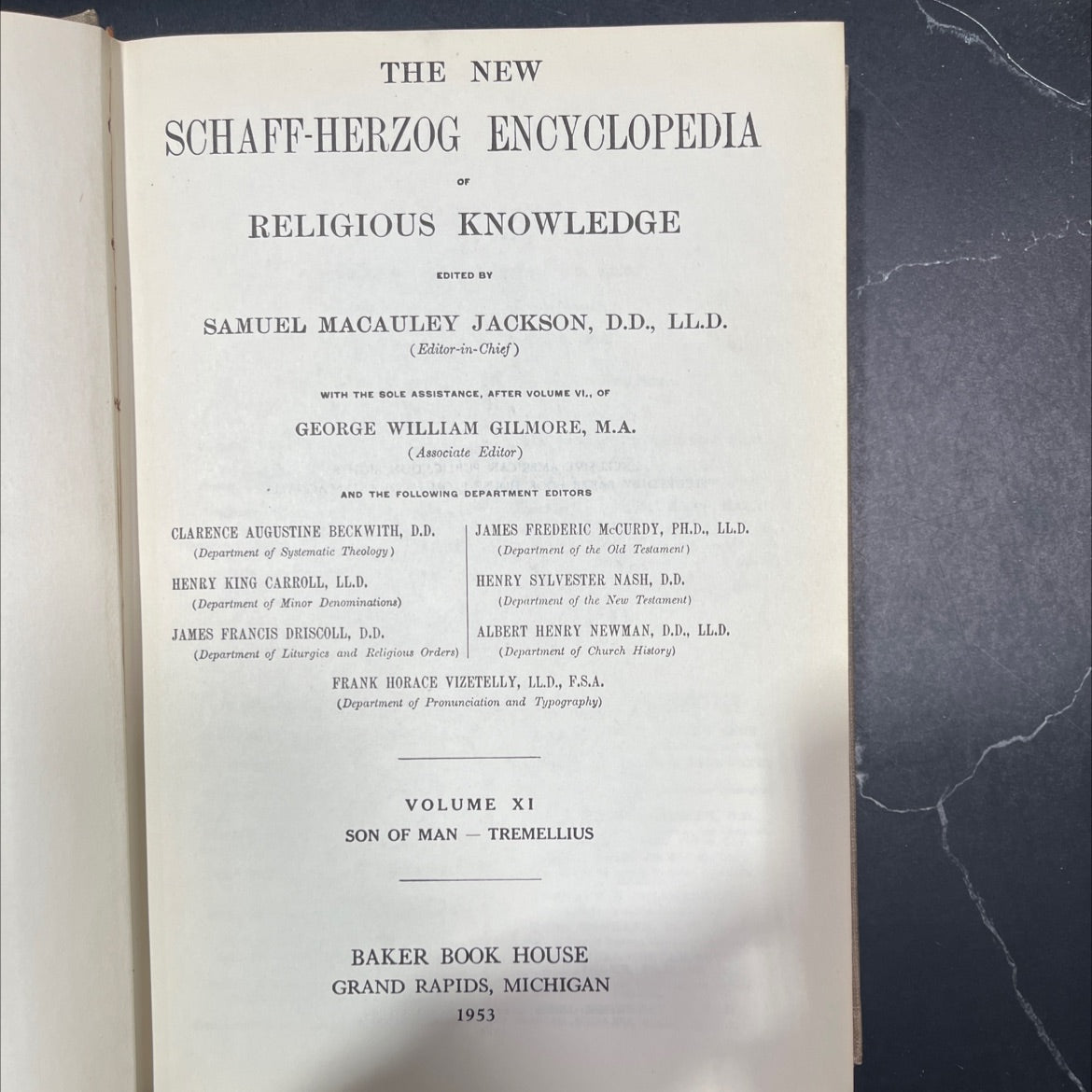the new schaff-herzog encyclopedia of religious knowledge book, by samuel macaulay jackson, 1953 Hardcover image 2
