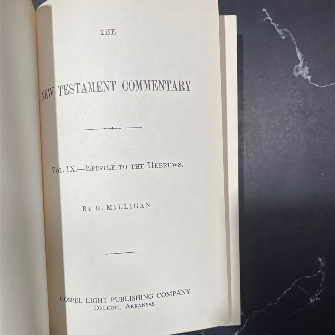 the new testament commentary vol. ix.-epistle to the hebrews book, by r. milligan, 1970 Hardcover image 3