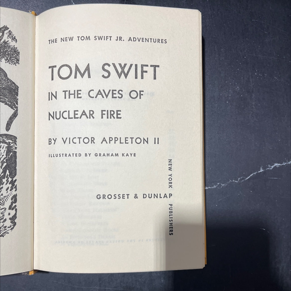 the new tom swift jr. adventures tom swift in the caves of nuclear fire book, by victor appleton ii, 1956 Hardcover image 2