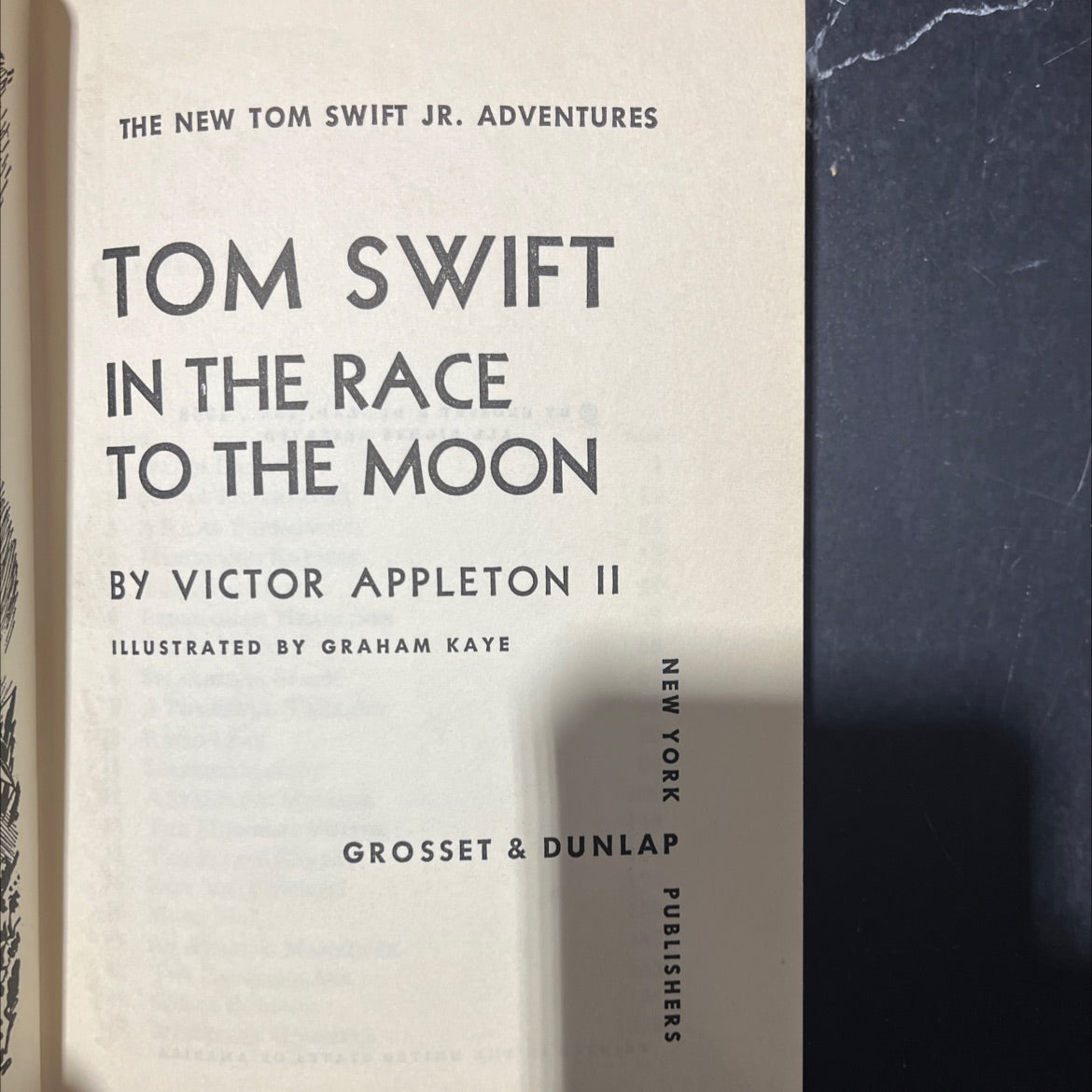 the new tom swift jr. adventures tom swift in the race to the moon book, by victor appleton ii, 1958 Hardcover image 2